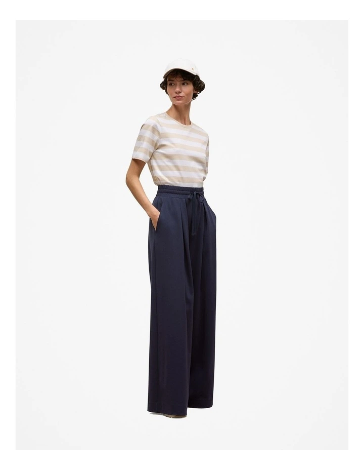 Ponte Drawcord Wide Leg Pant in Night Sky image 4