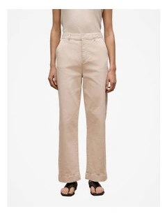 Garment Dyed Denim Pant in Stone