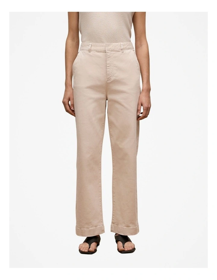 Garment Dyed Denim Pant in Stone image 1