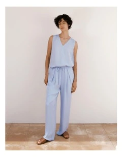 Soft Drawcord Pant in Soft Blue