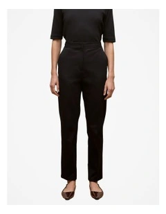Cotton Bi-Stretch Pant in Black