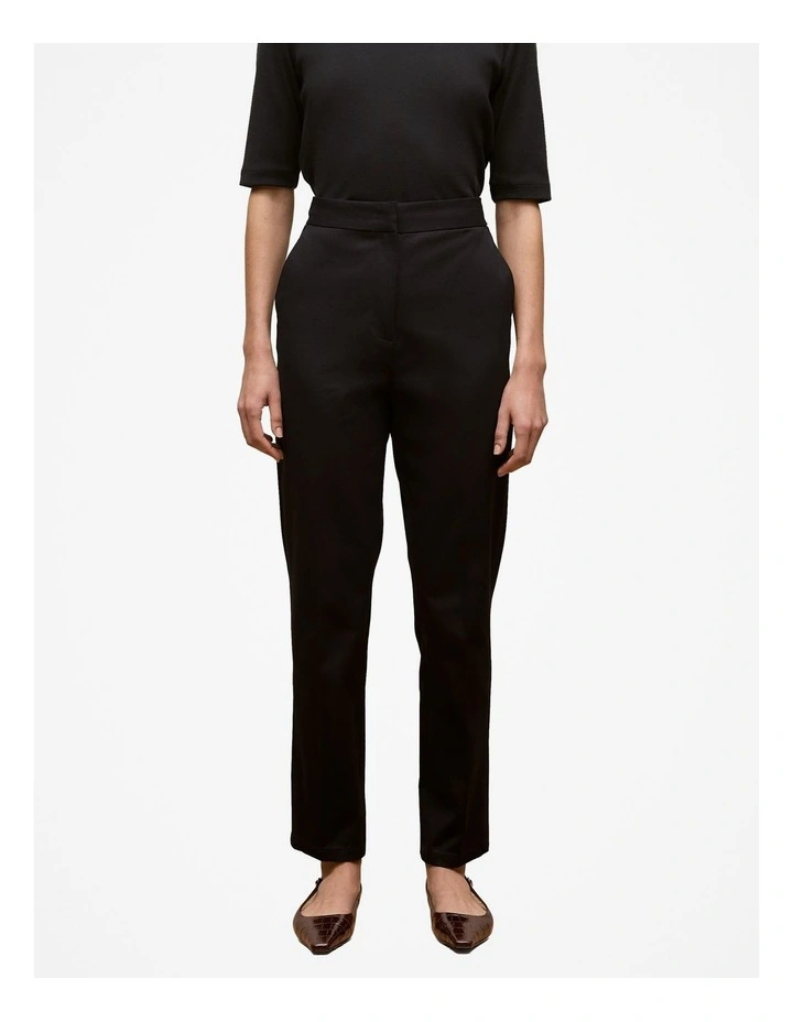 Cotton Bi-Stretch Pant in Black image 1