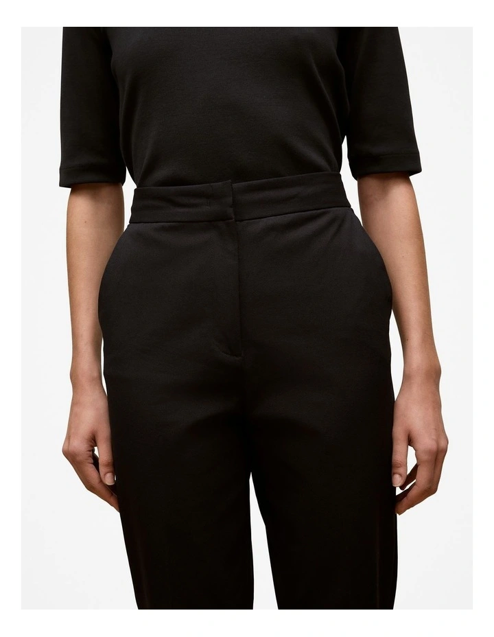 Cotton Bi-Stretch Pant in Black image 3