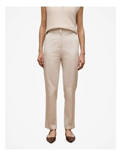 Cotton Bi-stretch Pant in Stone
