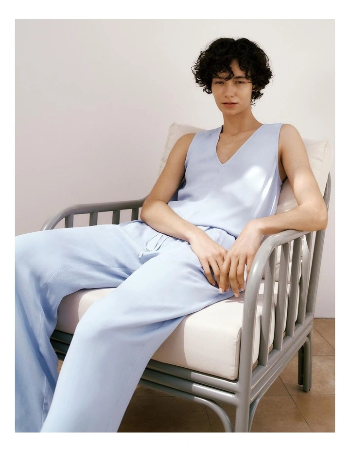 Soft Sleeveless Top in Soft Blue image 1