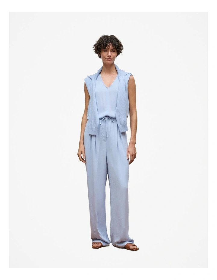 Soft Sleeveless Top in Soft Blue image 3