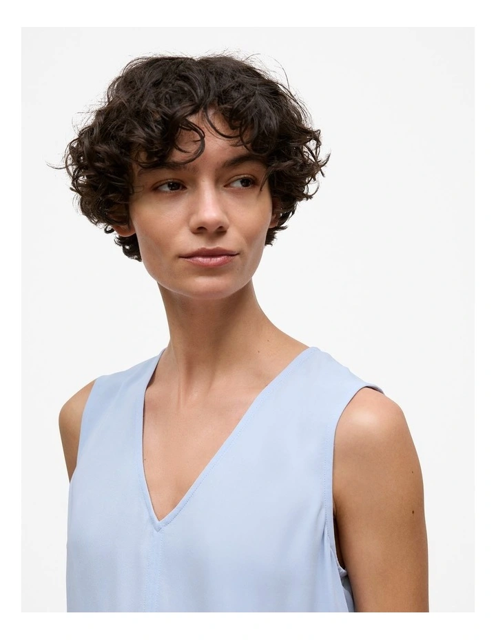 Soft Sleeveless Top in Soft Blue image 4