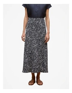 Carraway Bias Cut Skirt in Night Sky