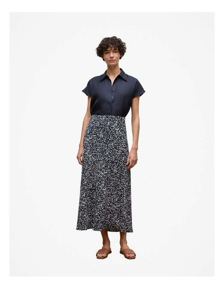 Carraway Bias Cut Skirt in Night Sky image 2