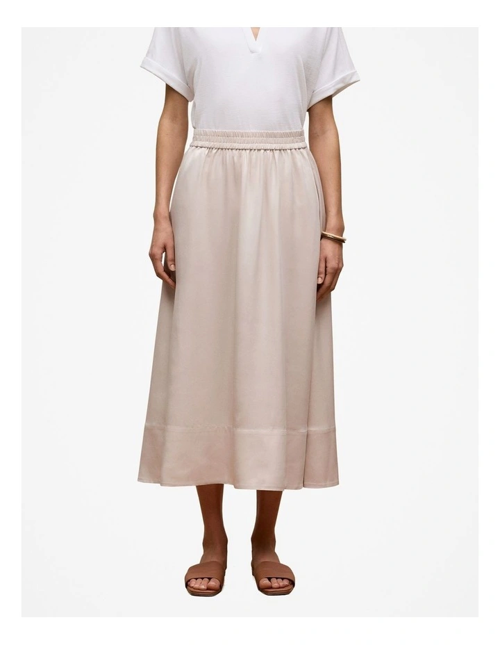 Soft Pull On Skirt in Stone image 1