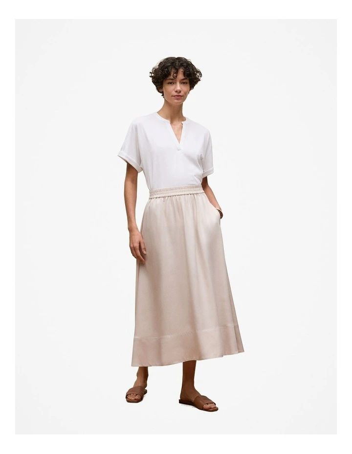 Soft Pull On Skirt in Stone image 2