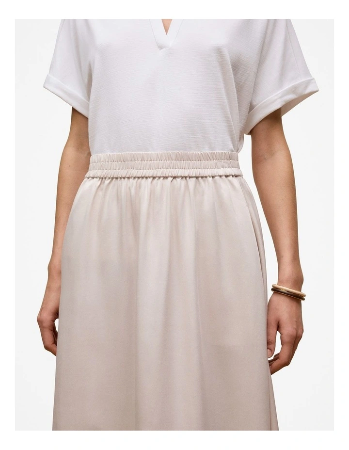 Soft Pull On Skirt in Stone image 3