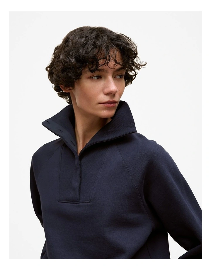 Button Neck Sweat in Night Sky image 3