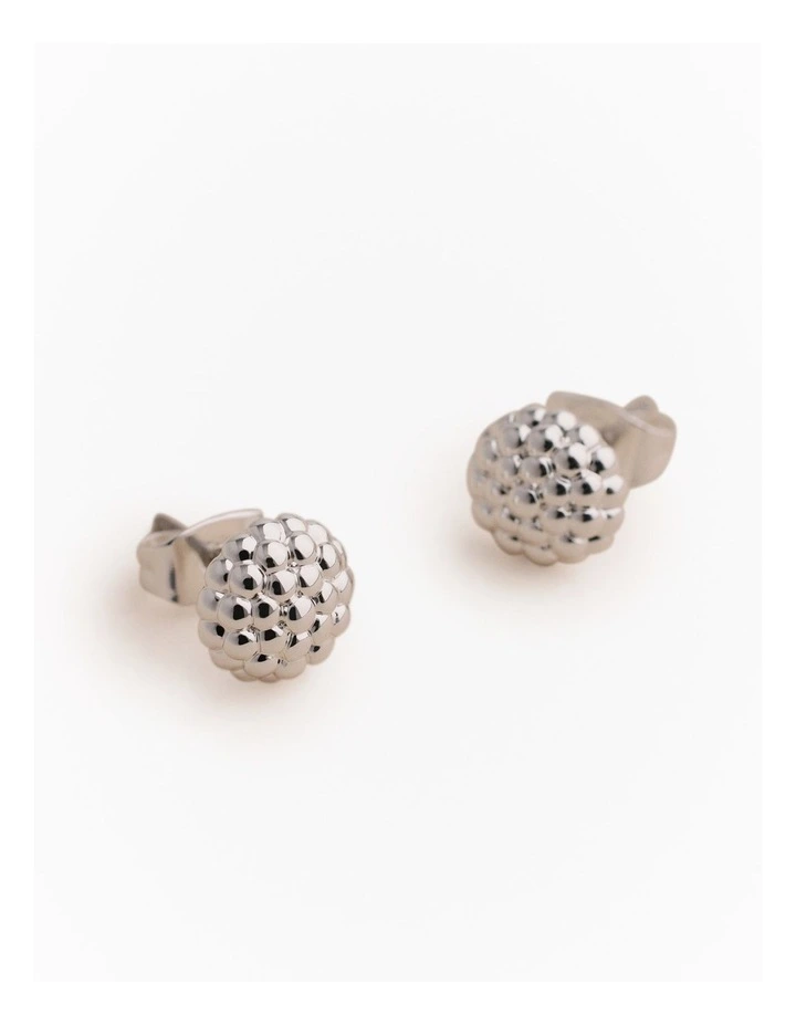 Rava Stud Earrings in Silver image 3