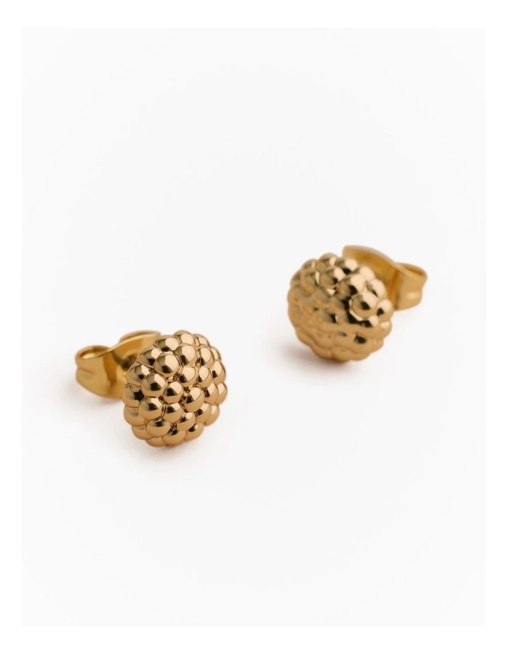 Rava Stud Earrings in Gold image 3