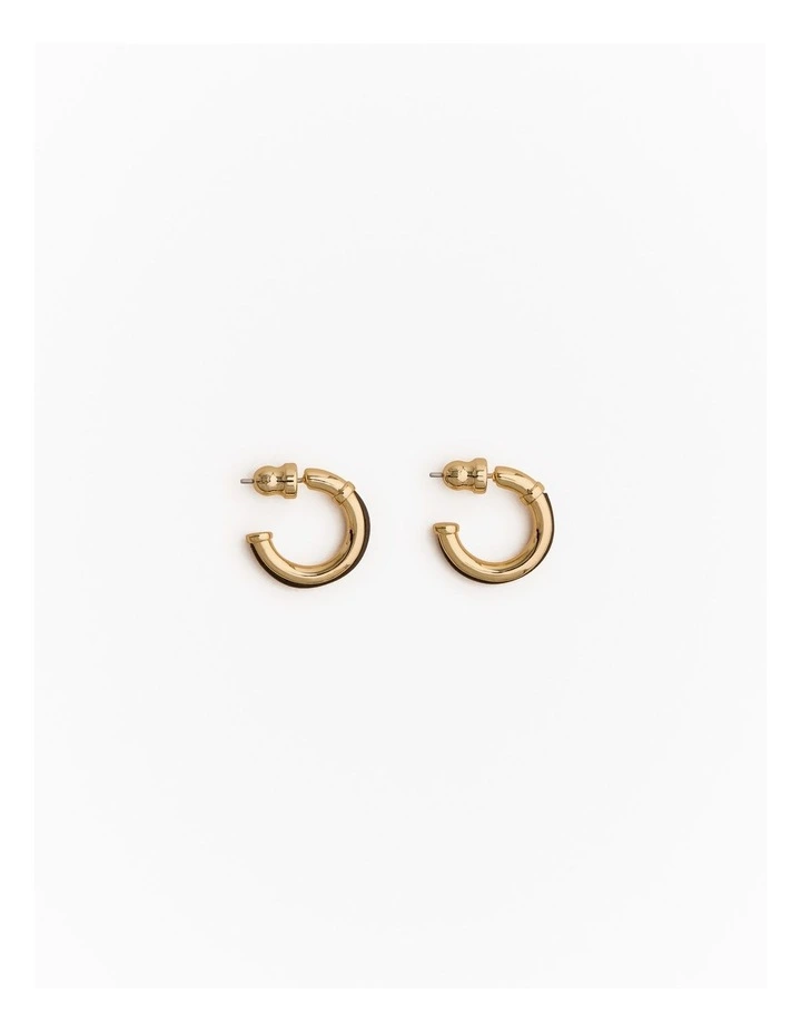 Lutra Hoop Earrings in Chocolate image 1