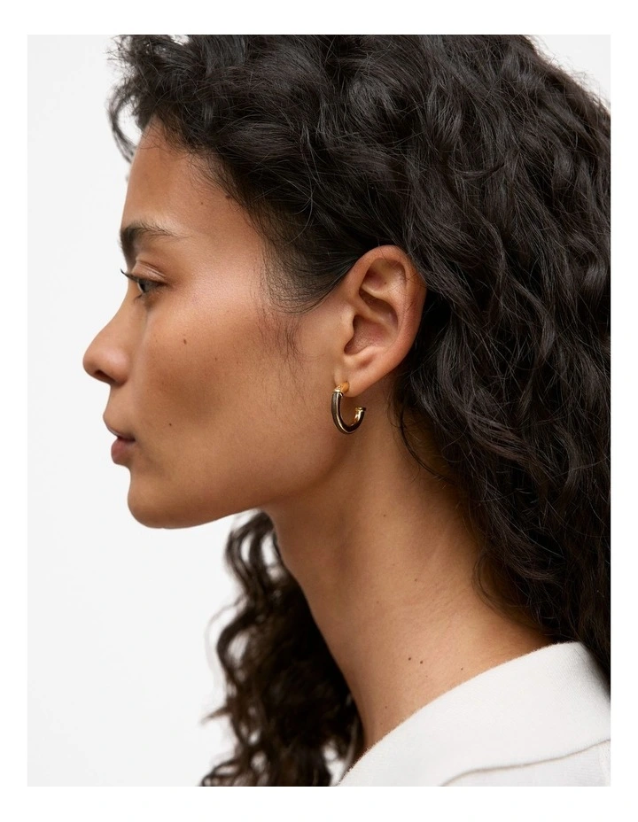 Lutra Hoop Earrings in Chocolate image 2