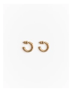 Lutra Hoop Earrings in Tahini