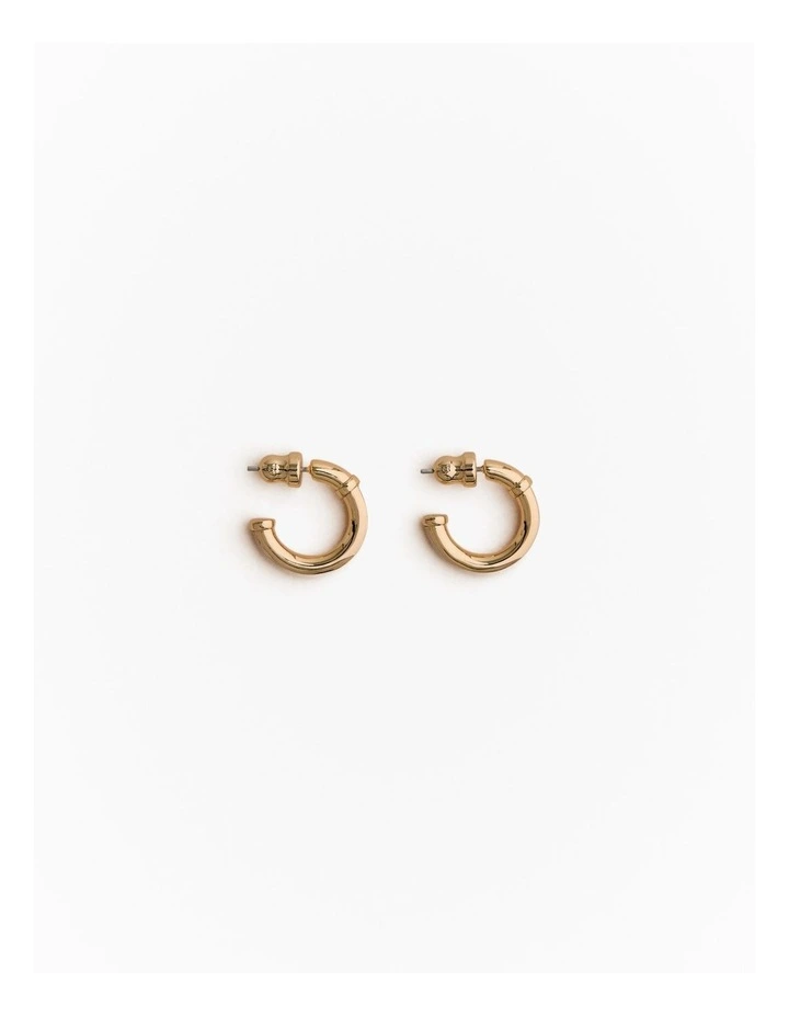 Lutra Hoop Earrings in Tahini image 1
