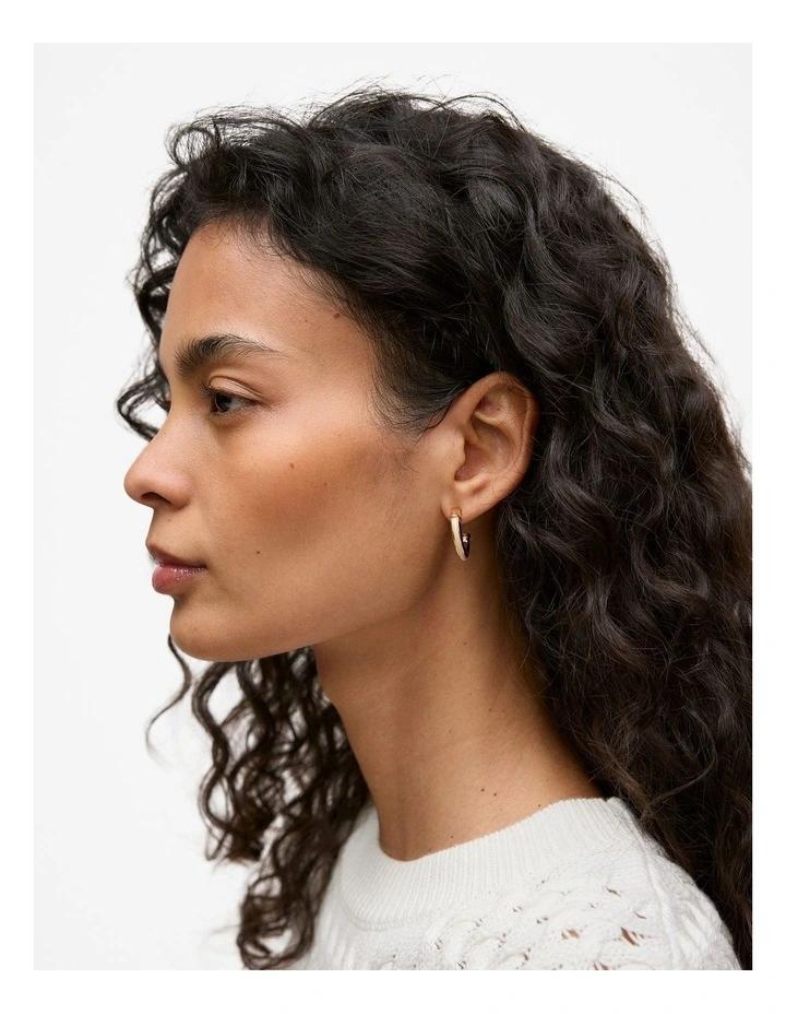 Lutra Hoop Earrings in Tahini image 2