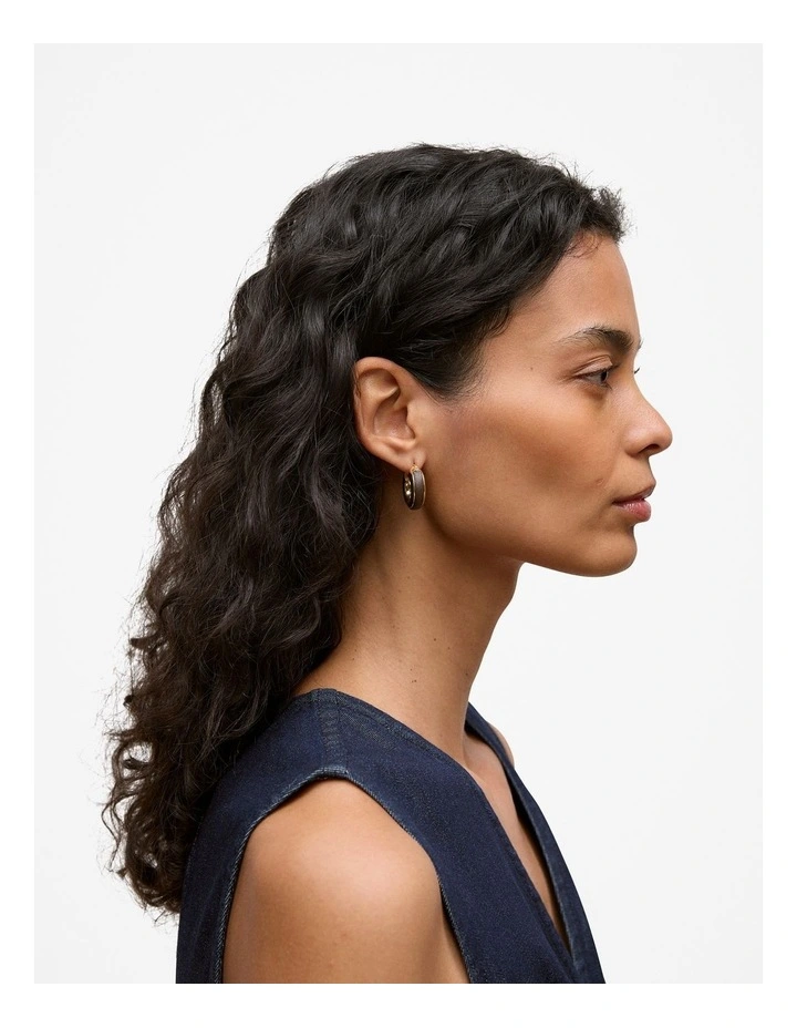 Lutra Huggie Earrings in Chocolate image 2