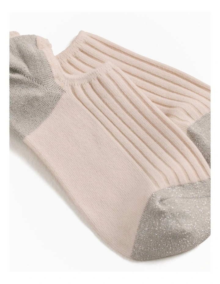 Low Cut Rib Sock in Birch image 2