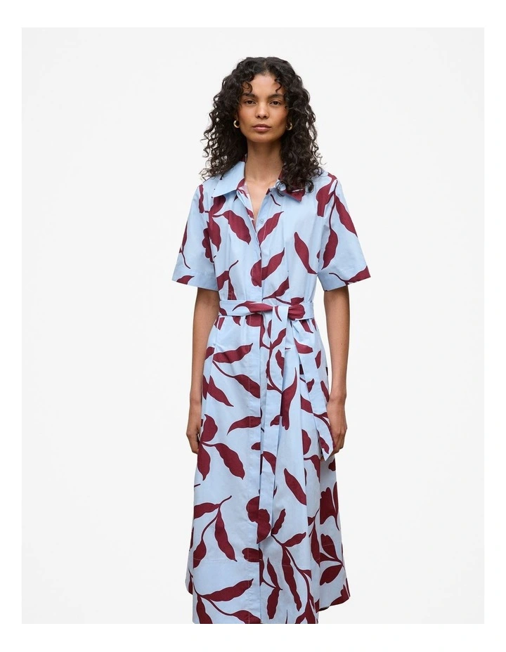 Karra Cotton Poplin Shirt Dress in Sky image 2