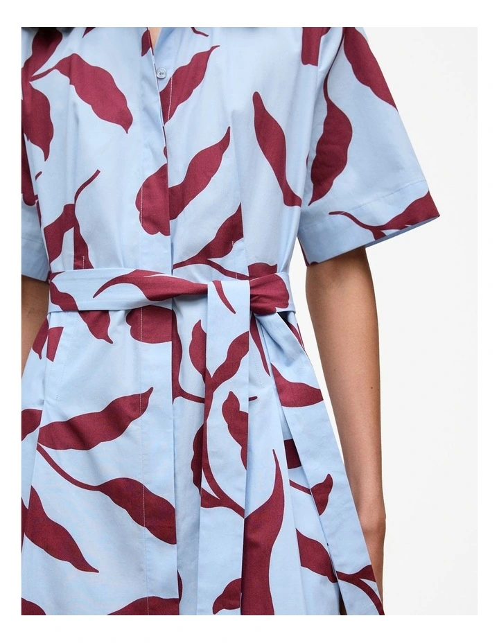 Karra Cotton Poplin Shirt Dress in Sky image 3