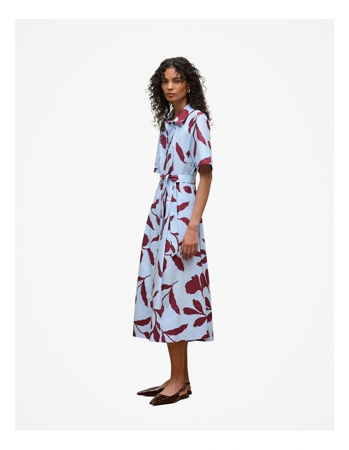 Karra Cotton Poplin Shirt Dress in Sky image 4