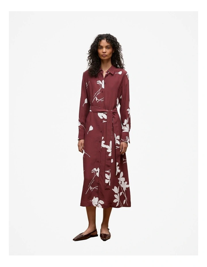 Wren Floral Shirt Dress in Auburn image 2