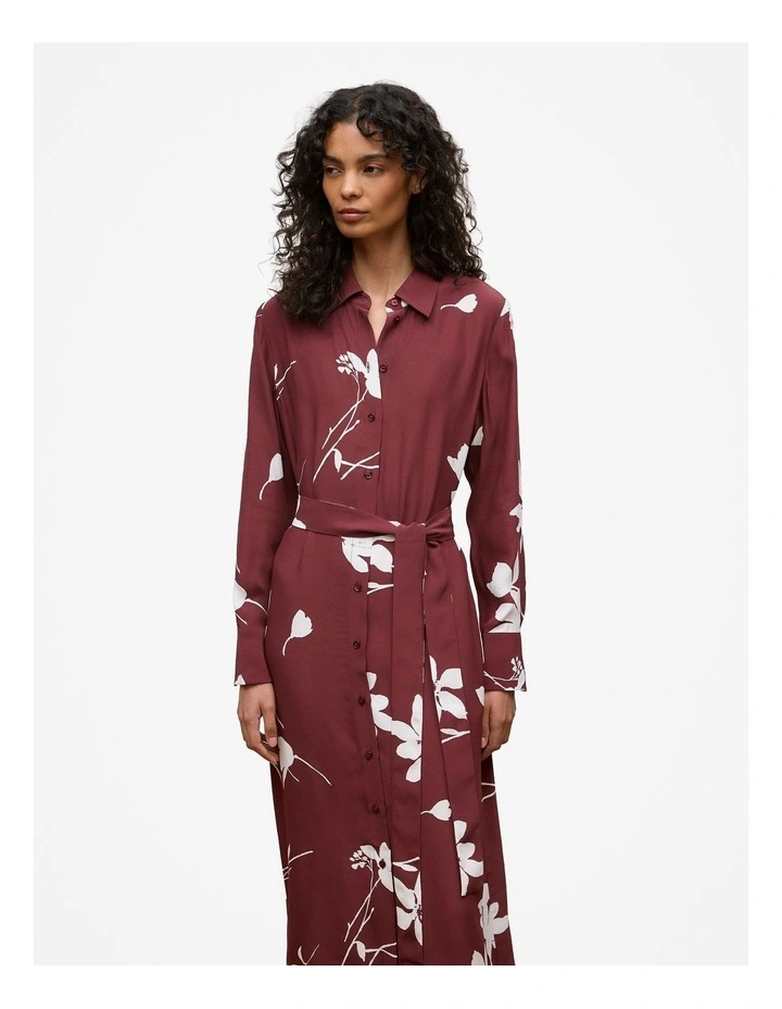 Wren Floral Shirt Dress in Auburn image 3