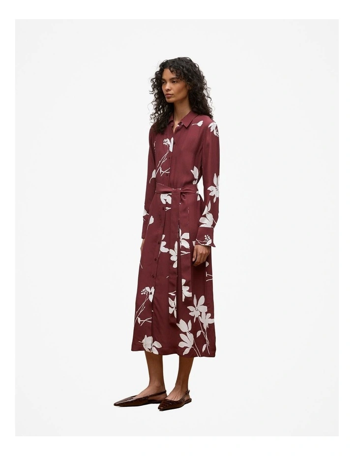 Wren Floral Shirt Dress in Auburn image 5