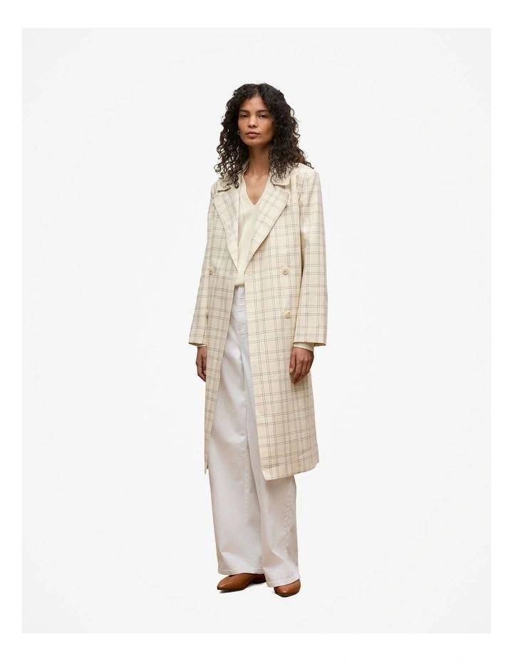 Merino V Neck Knit in Ivory image 2