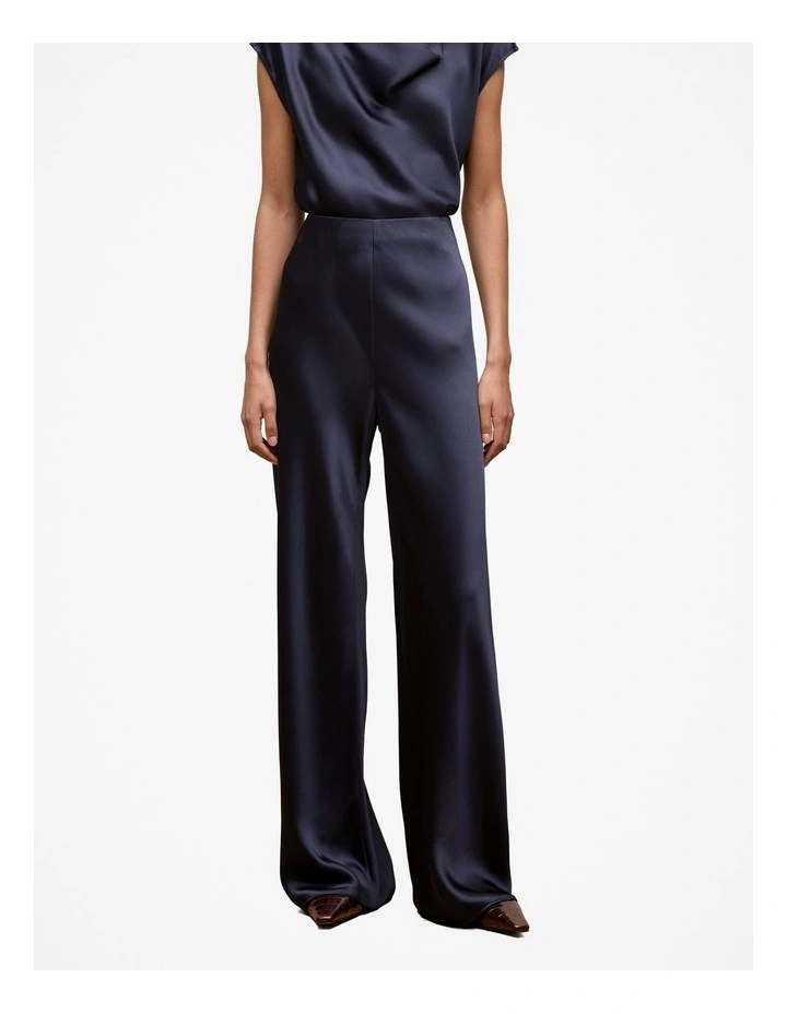 Satin Bias Cut Pant in Night Sky image 2