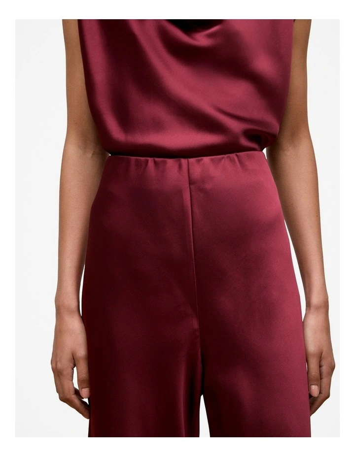Satin Bias Cut Pant in Auburn image 3