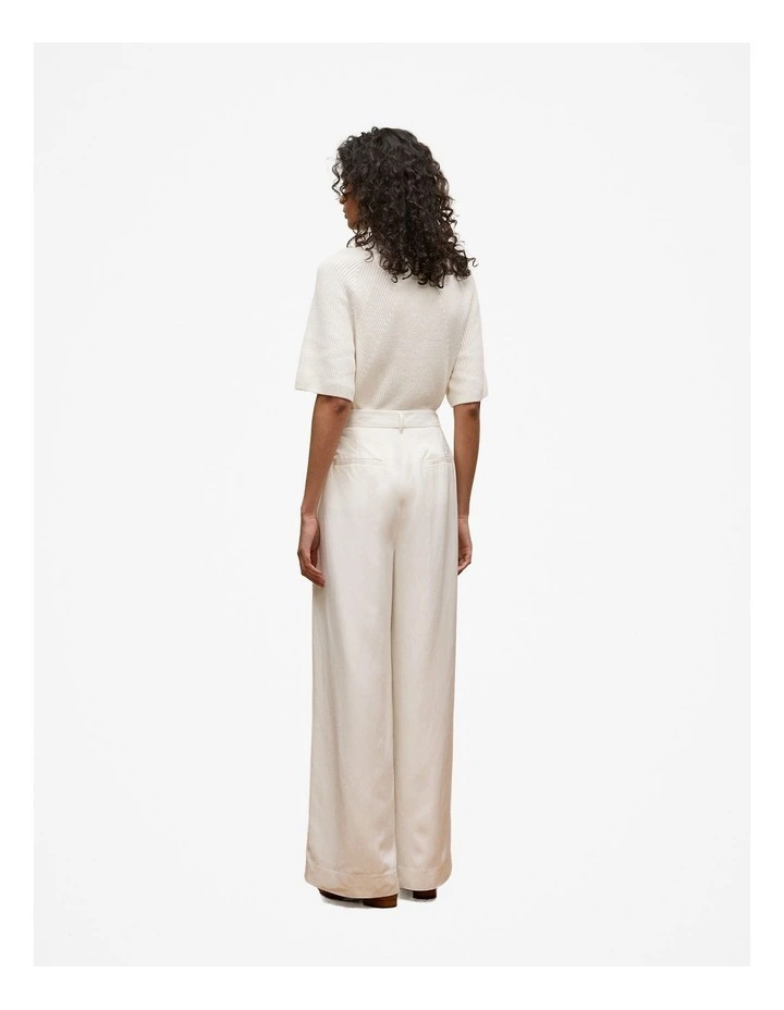 Tailored Wide Leg Pant in White image 6