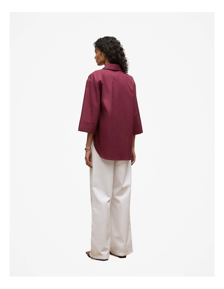 Cotton Poplin Shirt in Auburn image 5