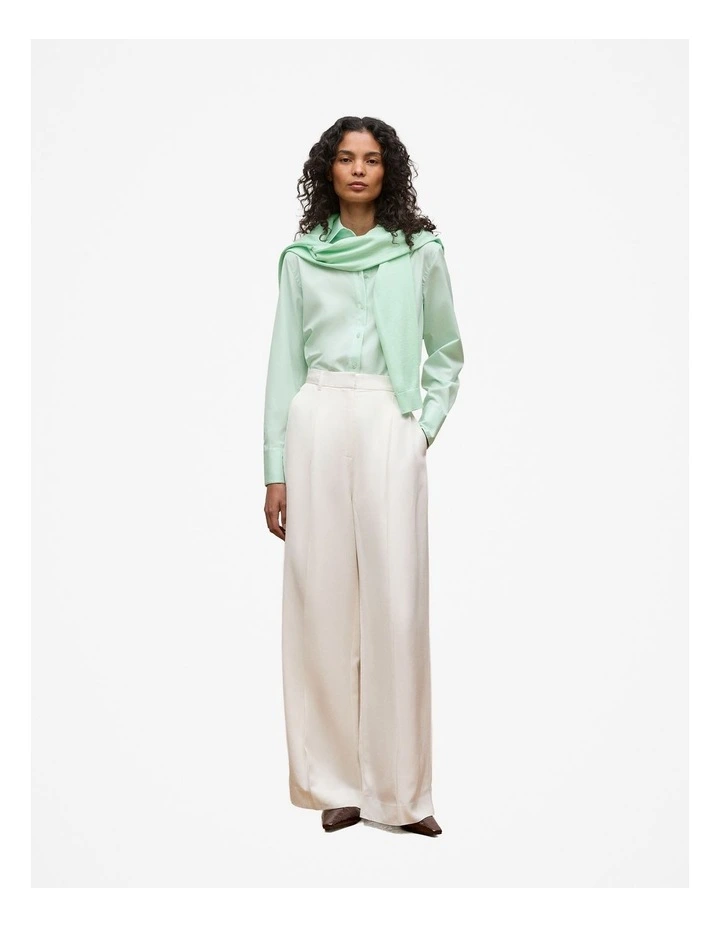 Cotton Poplin Long Sleeve Shirt in Peppermint image 2