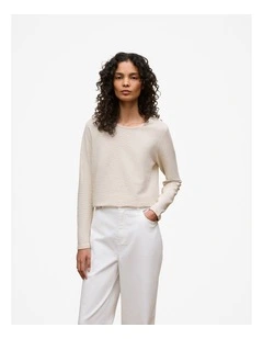 Ottoman Marle Long Sleeve T-shirt in Oatmeal