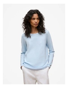 Ottoman Marle Long Sleeve T-shirt in Sky