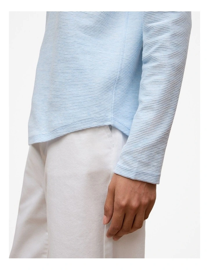 Ottoman Marle Long Sleeve T-shirt in Sky image 3