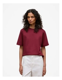 Cotton Modal Interlock T-shirt in Auburn