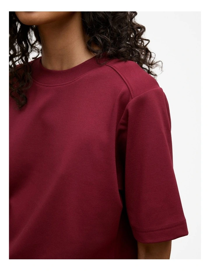 Cotton Modal Interlock T-shirt in Auburn image 3