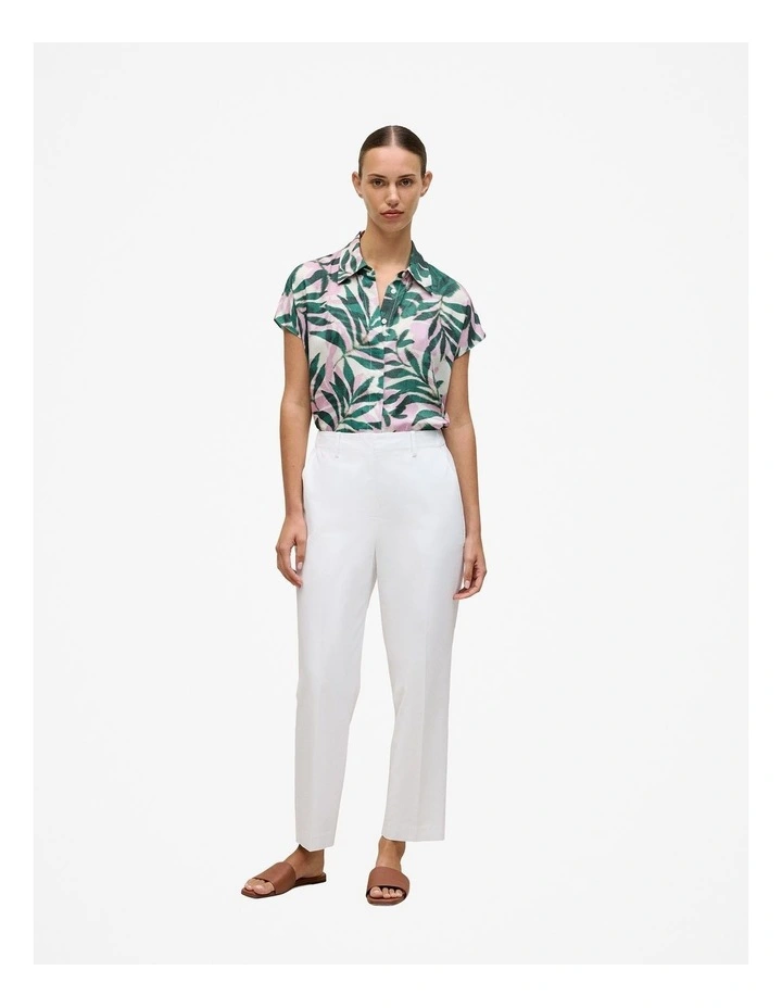 Arbour Modal Cap Sleeve Shirt in True Green image 2