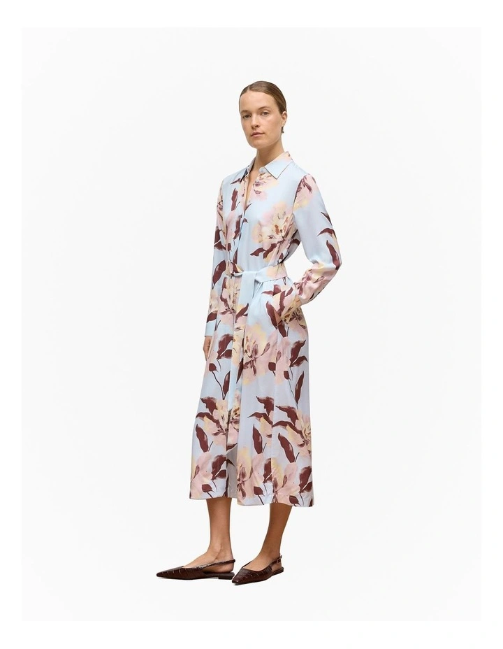 Camellia Shirt Dress in Soft Blue image 5