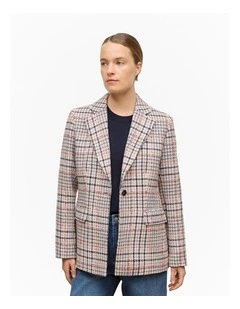 Wool Tweed Blazer in Powder Blue