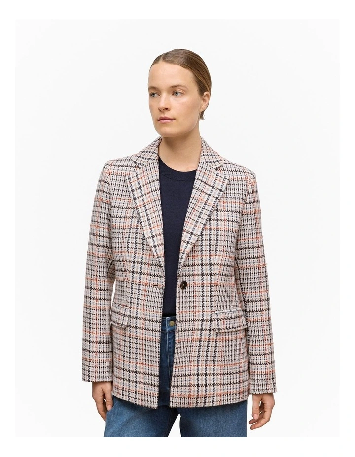 Wool Tweed Blazer in Powder Blue image 1