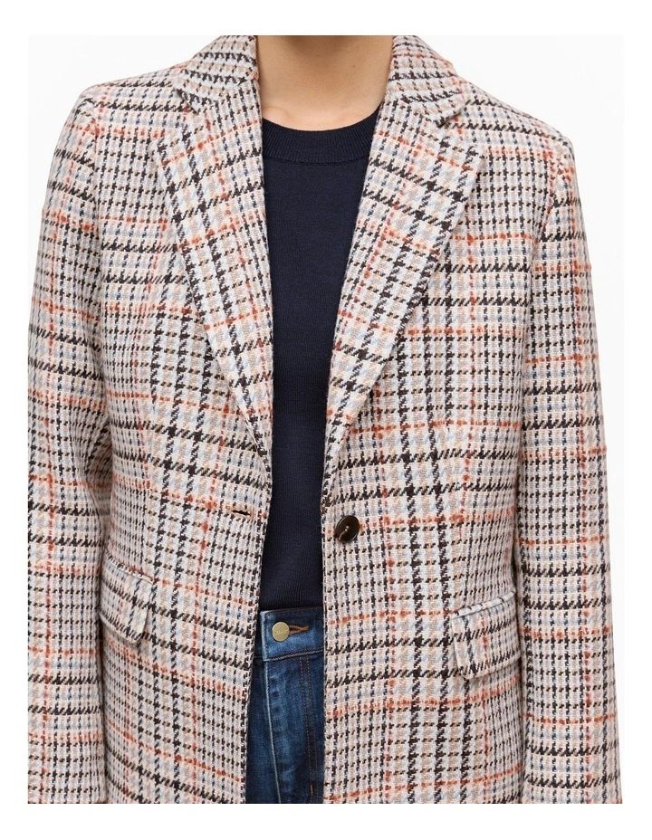 Wool Tweed Blazer in Powder Blue image 3