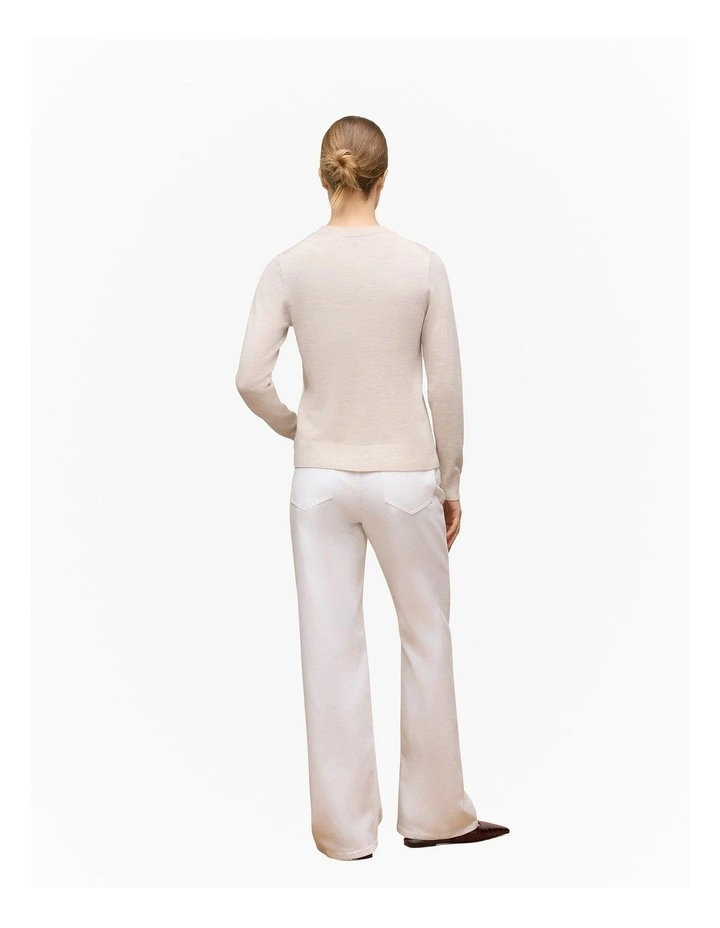 Merino Classic Crew in Oat Marle image 4