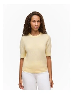 Alpaca Merino Blend T-shirt in Winter Butter